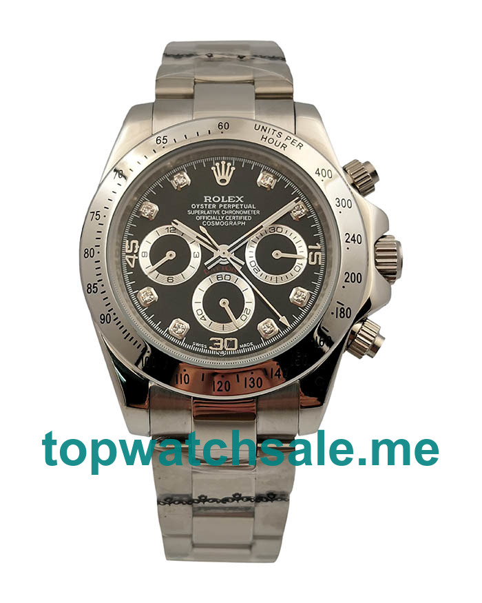 UK AAA Rolex Daytona 116520 40 MM Black Dials Men Replica Watches