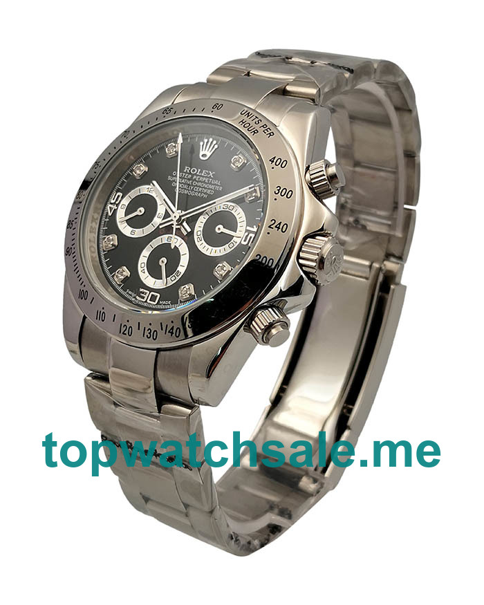 UK AAA Rolex Daytona 116520 40 MM Black Dials Men Replica Watches