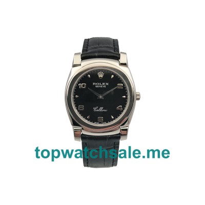 UK AAA Rolex Cellini 5330 35 MM Black Dials Men Replica Watches