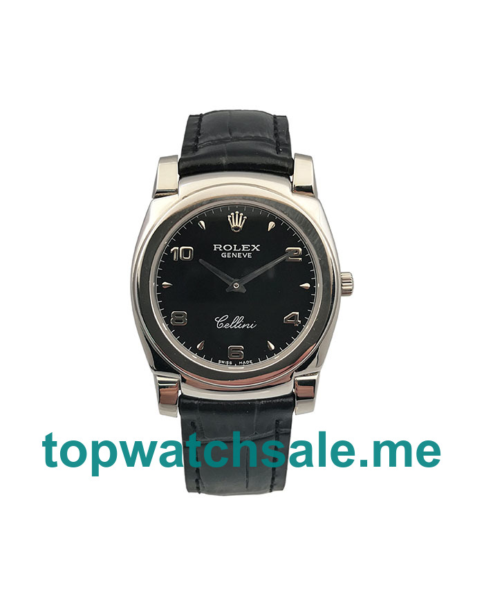 UK AAA Rolex Cellini 5330 35 MM Black Dials Men Replica Watches