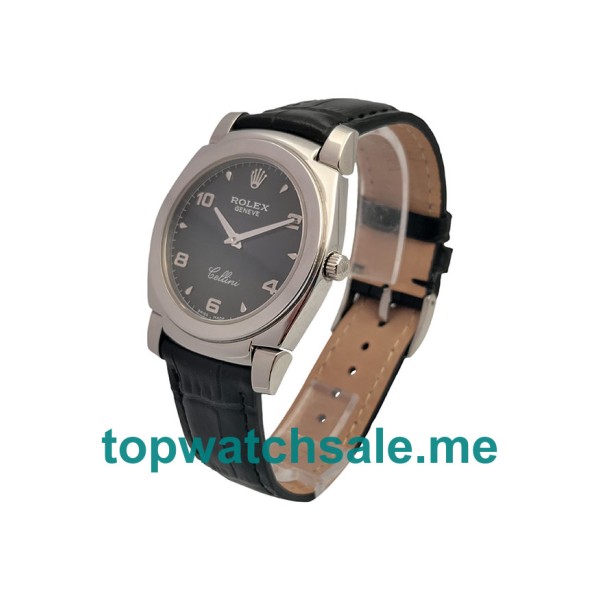 UK AAA Rolex Cellini 5330 35 MM Black Dials Men Replica Watches