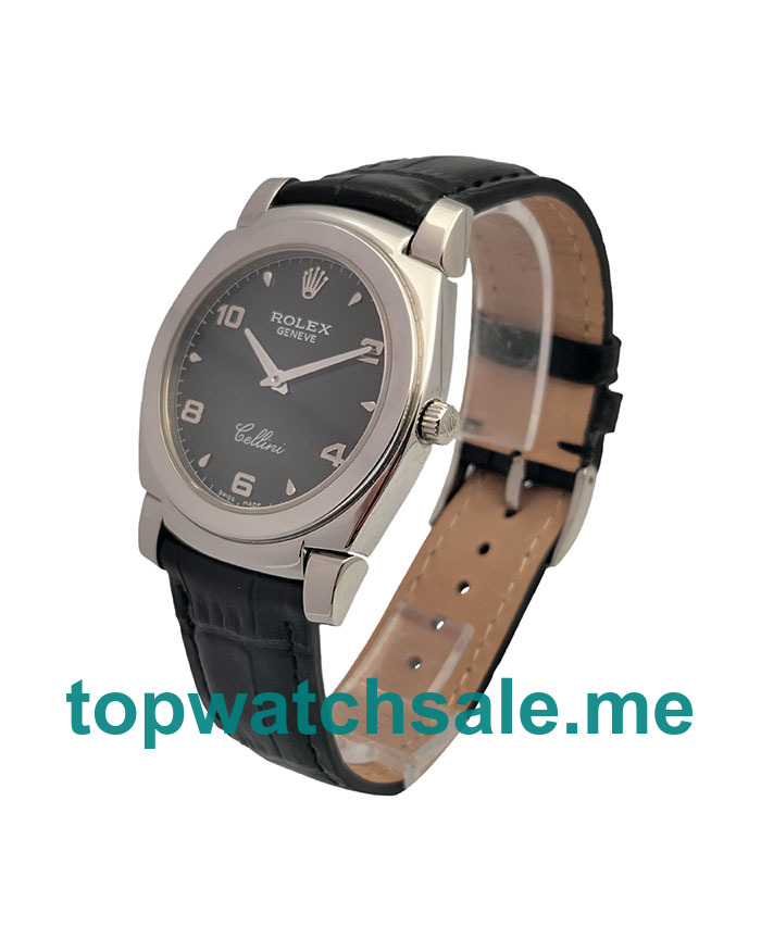 UK AAA Rolex Cellini 5330 35 MM Black Dials Men Replica Watches