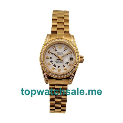 UK AAA Rolex Lady-Datejust 179138 28 MM White Dials Women Replica Watches