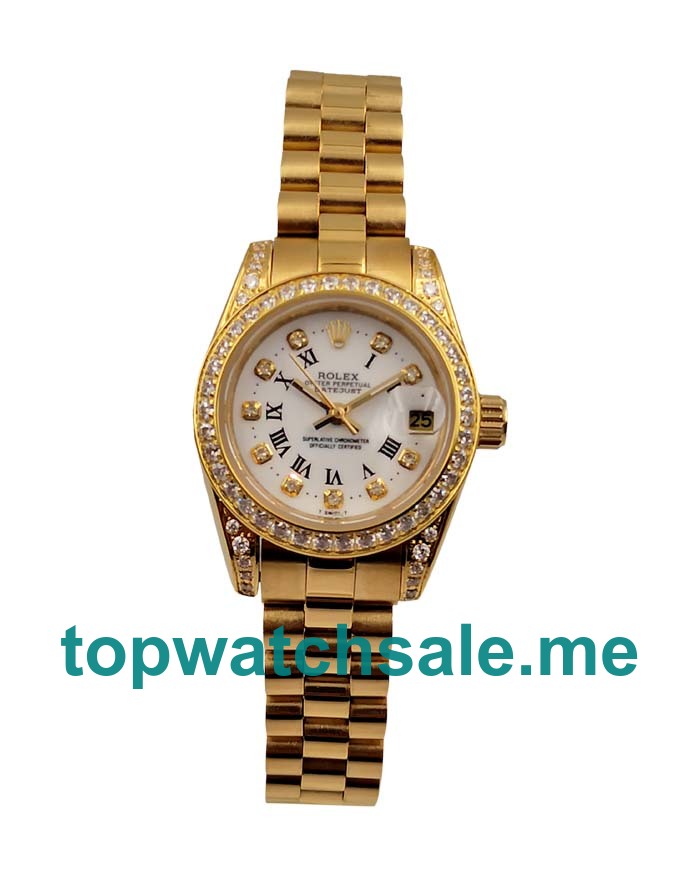 UK AAA Rolex Lady-Datejust 179138 28 MM White Dials Women Replica Watches