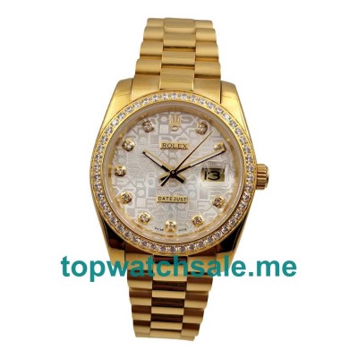 UK AAA Rolex Lady-Datejust 179138 26 MM Golden Dials Women Replica Watches