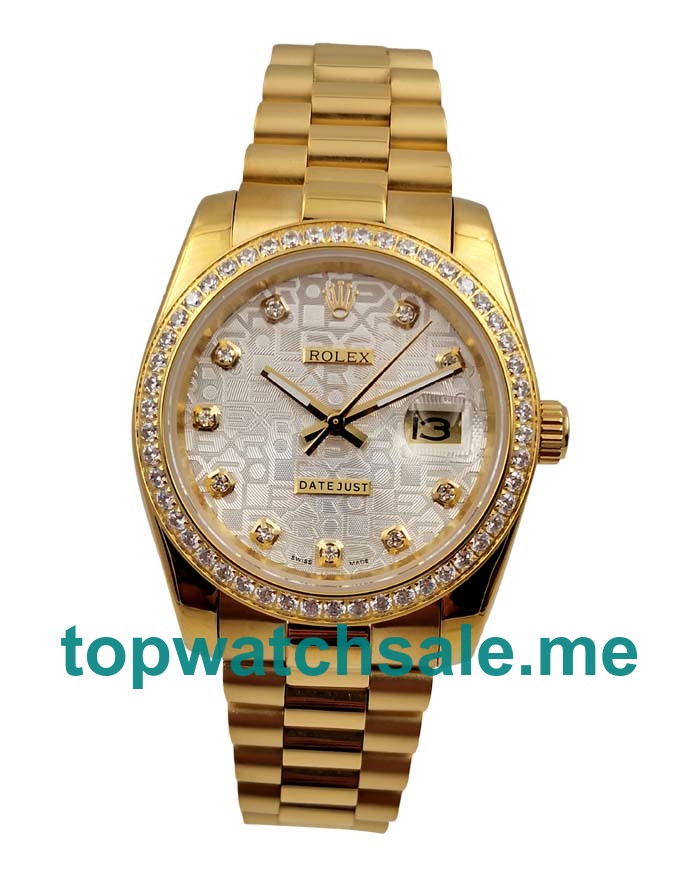 UK AAA Rolex Lady-Datejust 179138 26 MM Golden Dials Women Replica Watches