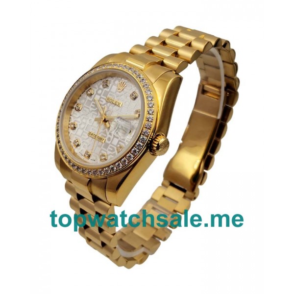 UK AAA Rolex Lady-Datejust 179138 26 MM Golden Dials Women Replica Watches