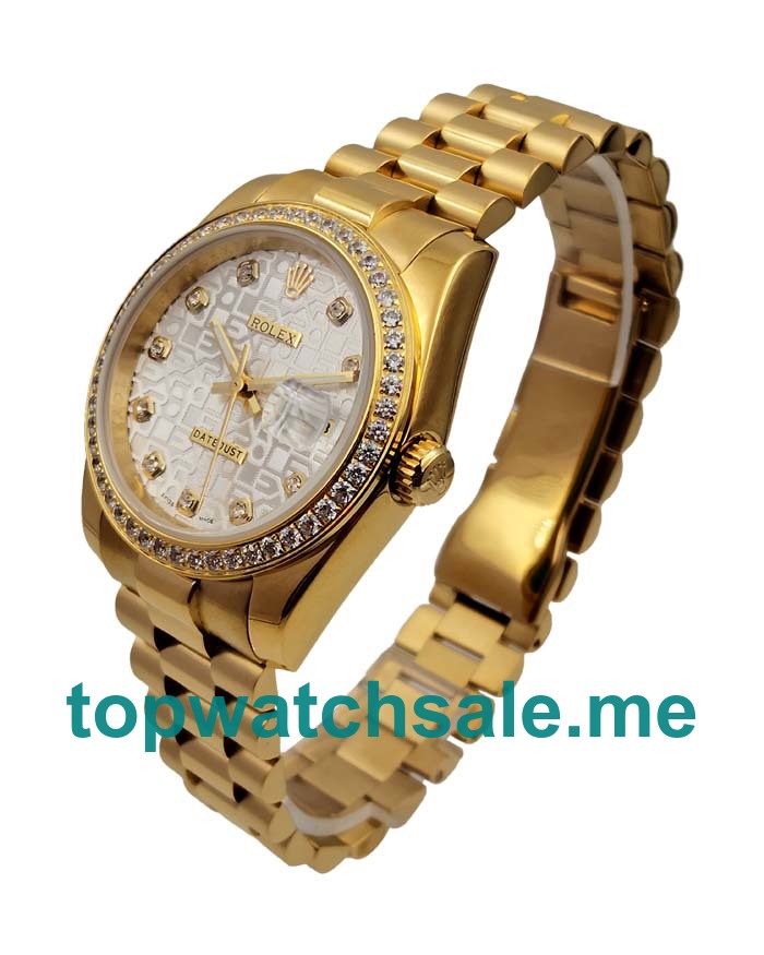 UK AAA Rolex Lady-Datejust 179138 26 MM Golden Dials Women Replica Watches