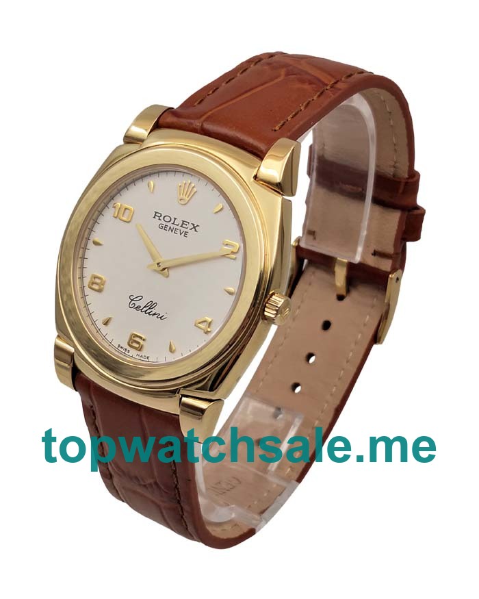 UK AAA Rolex Cellini 5330 36 MM White Dials Men Replica Watches