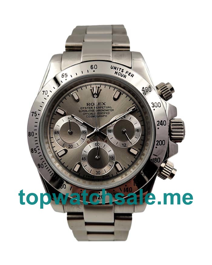 UK AAA Rolex Daytona 116520 40 MM Gray Dials Men Replica Watches