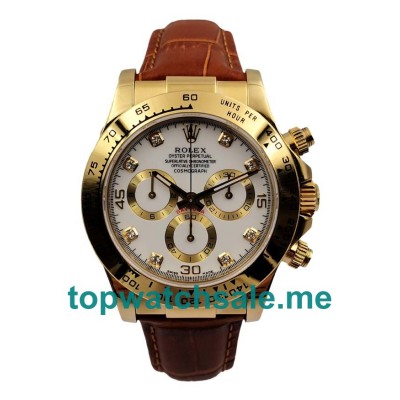 UK Swiss Made Rolex Cosmograph Daytona 116508 JH 40MM White Dials Men Replica Watches