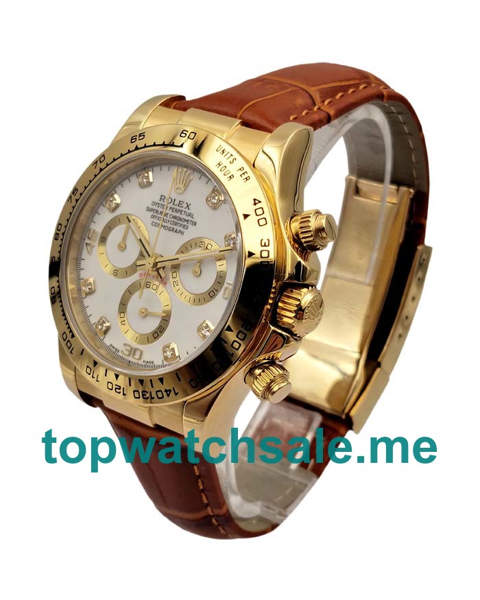 UK Swiss Made Rolex Cosmograph Daytona 116508 JH 40MM White Dials Men Replica Watches
