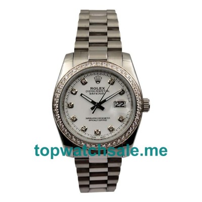 UK AAA Rolex Datejust 16234 36 MM White Dials Men Replica Watches