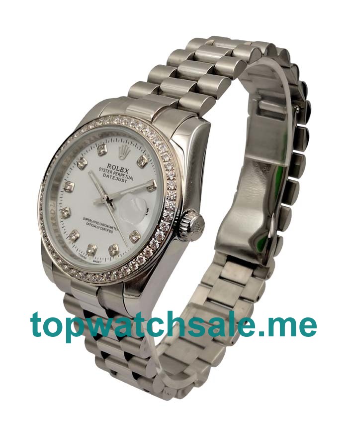 UK AAA Rolex Datejust 16234 36 MM White Dials Men Replica Watches