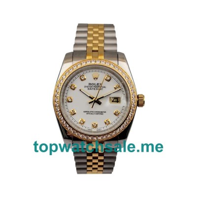 UK AAA Rolex Datejust 116243 36 MM White Dials Men Replica Watches