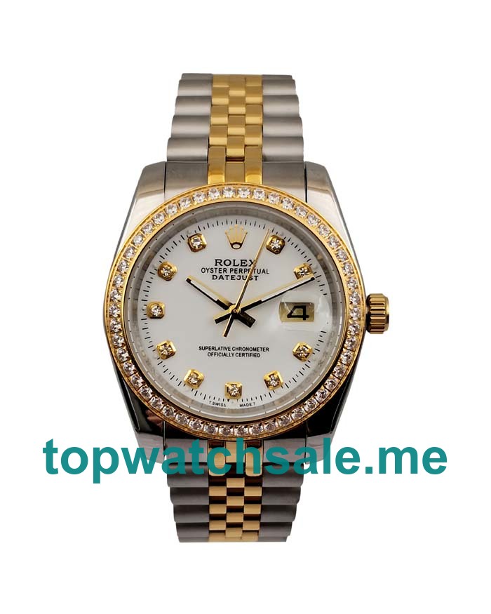 UK AAA Rolex Datejust 116243 36 MM White Dials Men Replica Watches