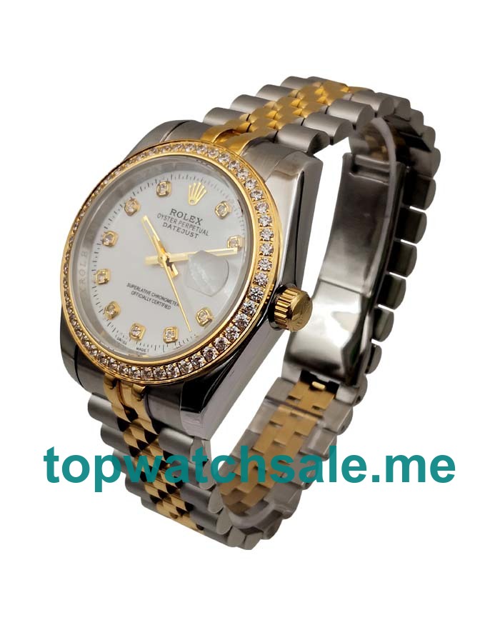 UK AAA Rolex Datejust 116243 36 MM White Dials Men Replica Watches