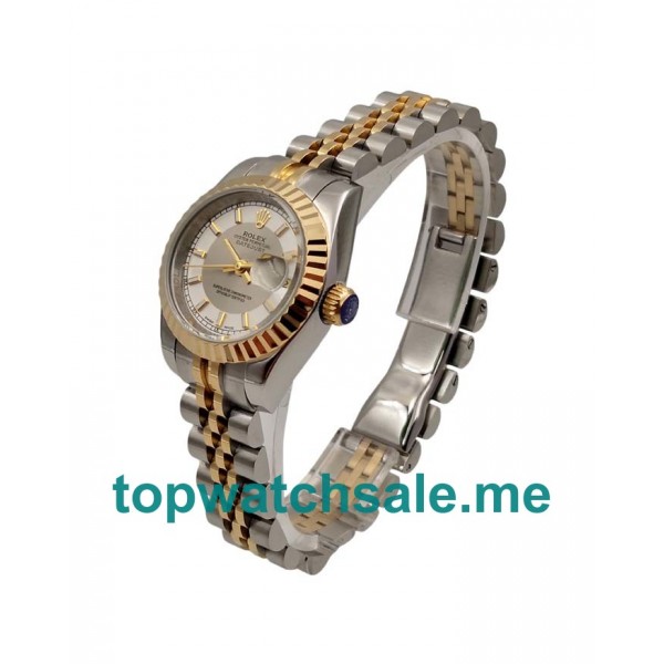 UK AAA Rolex Replica Lady-Datejust 179173 26 MM White Dials Women Replica Watches