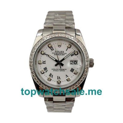 UK AAA Rolex Datejust 116244 36 MM White Dials Men Replica Watches