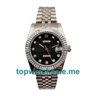 UK AAA Rolex Datejust 116234 36 MM Black Dials Men Replica Watches
