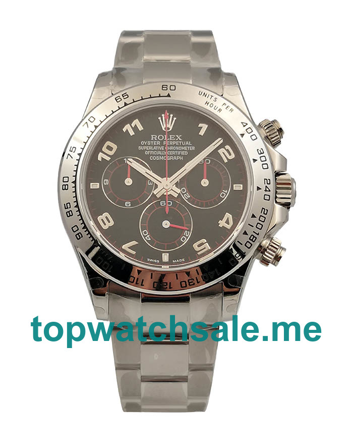 UK Swiss Made Rolex Daytona 116509 40 MM Black Dials Men Replica Watches