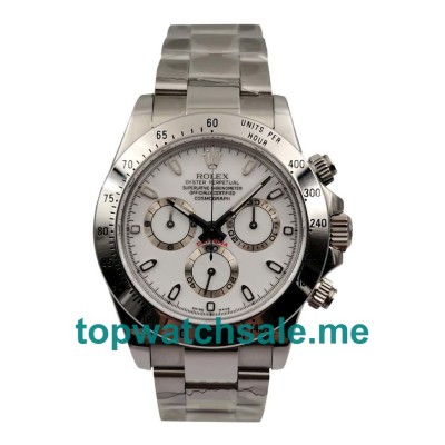 UK Swiss Made Rolex Daytona 116520 40 MM White Dials Men Replica Watches