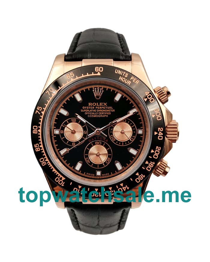 UK AAA Rolex Daytona 116515 LN 40 MM Black Dials Men Replica Watches