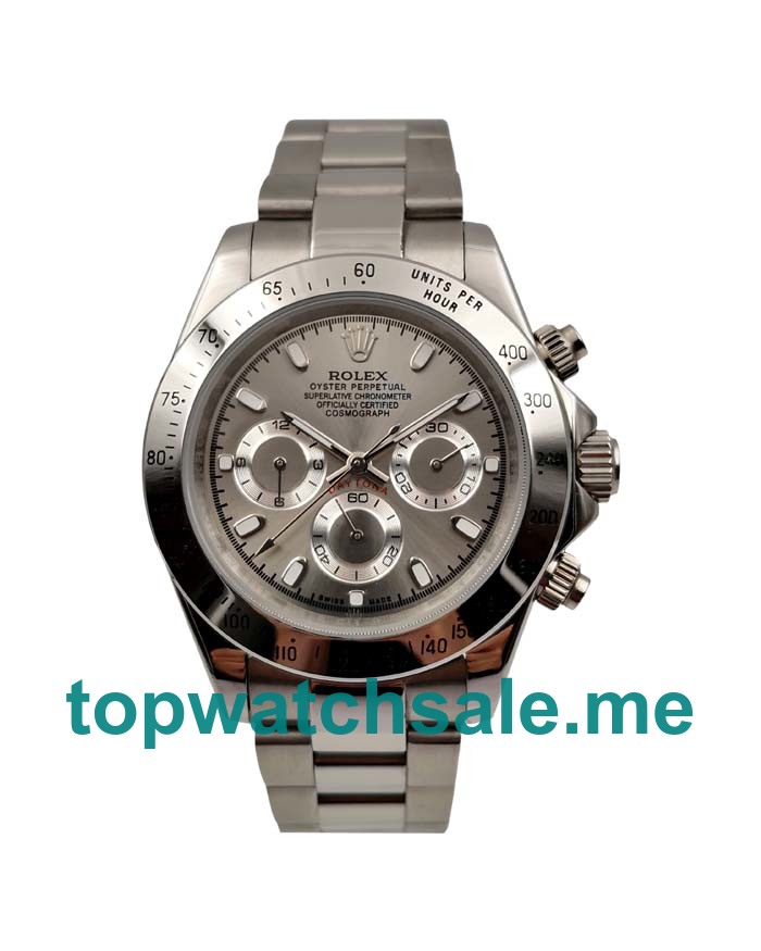 UK AAA Rolex Daytona 116520 40 MM Gray Dials Men Replica Watches