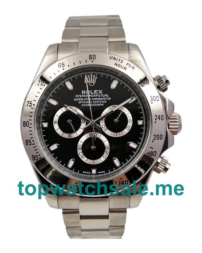 UK AAA Rolex Daytona 116520 42 MM Black Dials Men Replica Watches