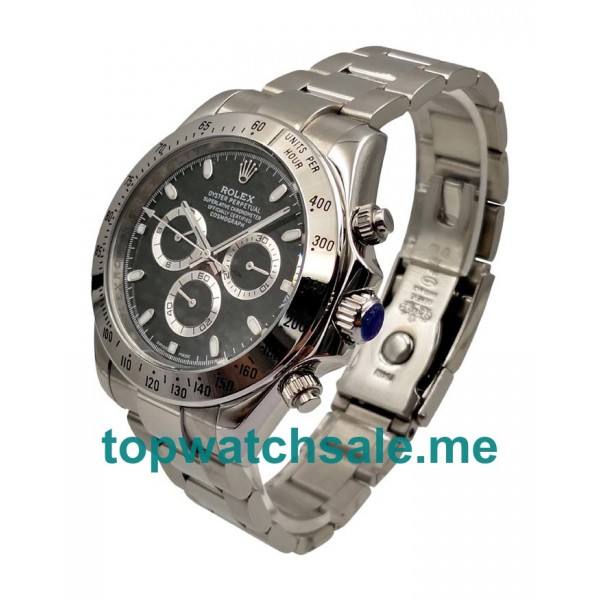 UK AAA Rolex Daytona 116520 42 MM Black Dials Men Replica Watches