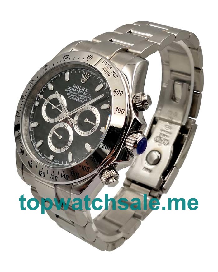 UK AAA Rolex Daytona 116520 42 MM Black Dials Men Replica Watches