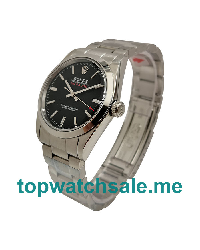 UK AAA Rolex Milgauss Ref.1019 36.5 MM Black Dials Men Replica Watches