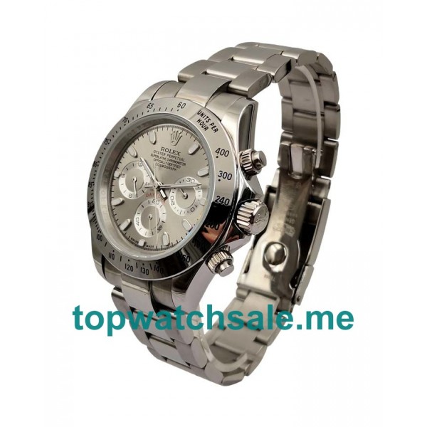 UK AAA Rolex Daytona 116520 Replica Watches With Gray Dials For Men