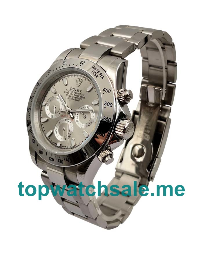 UK AAA Rolex Daytona 116520 Replica Watches With Gray Dials For Men