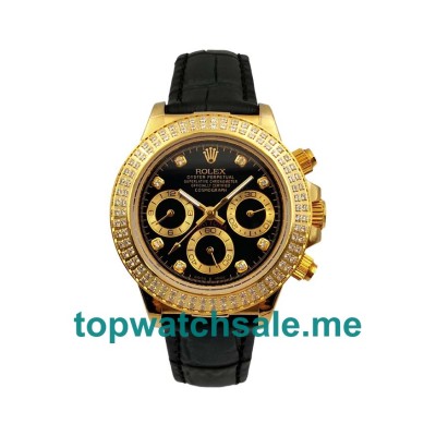 UK AAA Rolex Daytona 116508 36.5 MM Black Dials Men Replica Watches