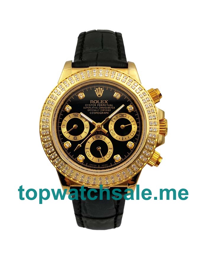 UK AAA Rolex Daytona 116508 36.5 MM Black Dials Men Replica Watches