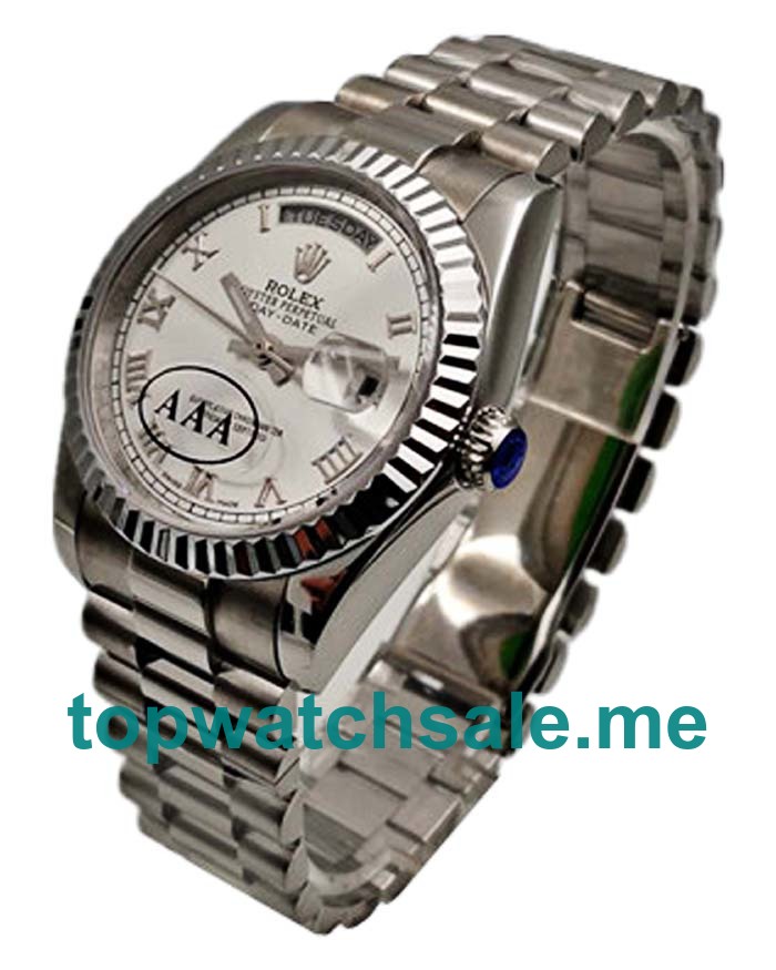 UK AAA Rolex Day-Date 118239 36 MM Silver Dials Men Replica Watches