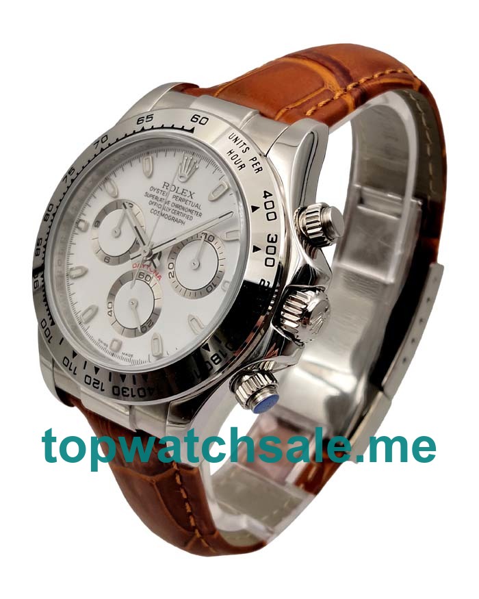 UK Swiss Made Rolex Daytona 116520 40 MM White Dials Men Replica Watches