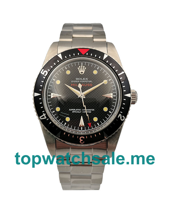 UK Swiss Made Rolex Milgauss Ref.6541 39 MM Black Dials Men Replica Watches