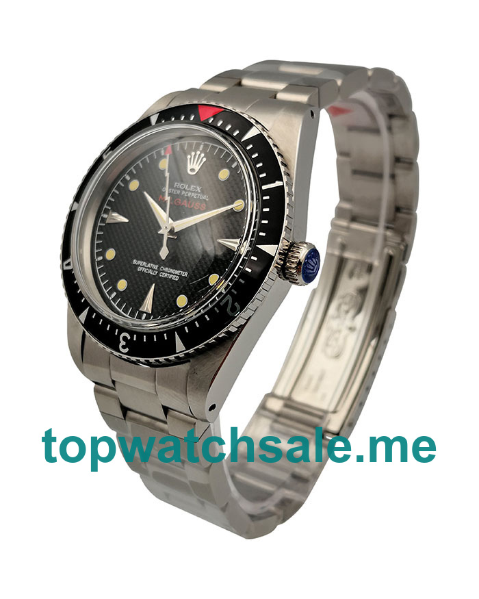 UK Swiss Made Rolex Milgauss Ref.6541 39 MM Black Dials Men Replica Watches