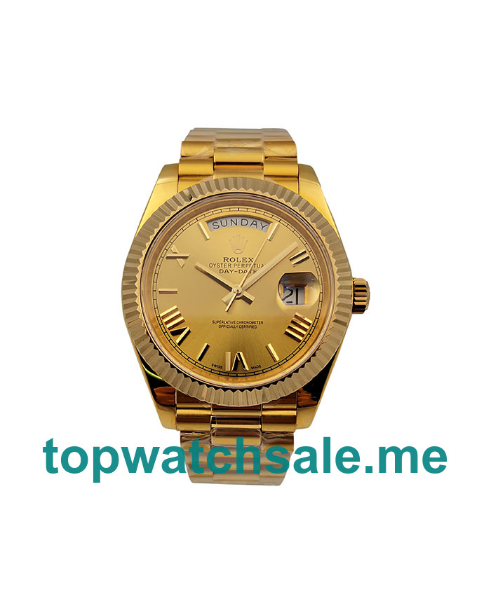 UK Swiss Made Rolex Day-Date 228238 40 MM Champagne Dials Men Replica Watches