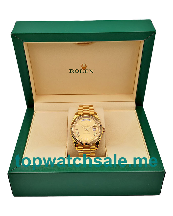 UK Swiss Made Rolex Day-Date 228238 40 MM Champagne Dials Men Replica Watches