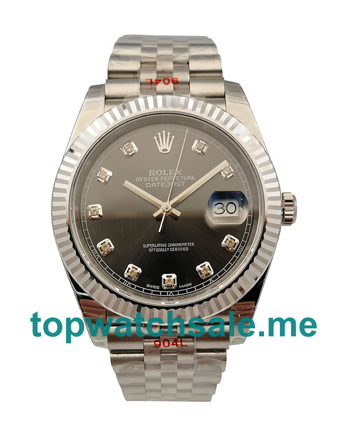 UK Swiss Made Rolex Datejust 126334 41 MM Anthracite Dials Men Replica Watches