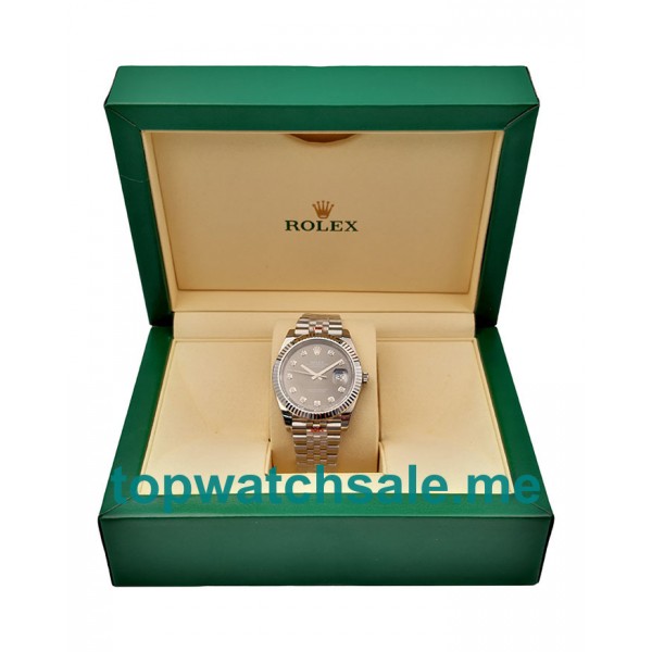 UK Swiss Made Rolex Datejust 126334 41 MM Anthracite Dials Men Replica Watches