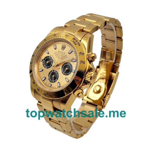 UK AAA Rolex Daytona 116508 40 MM Champagne Dials Men Replica Watches
