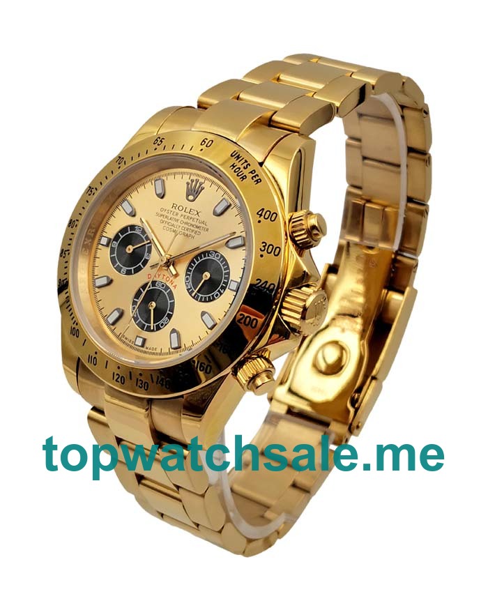 UK AAA Rolex Daytona 116508 40 MM Champagne Dials Men Replica Watches