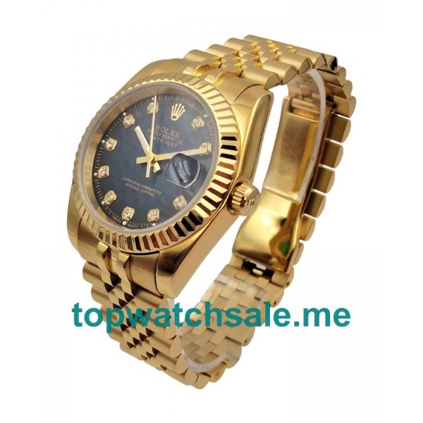 UK AAA Rolex Datejust 16238 36 MM Blue Dials Men Replica Watches