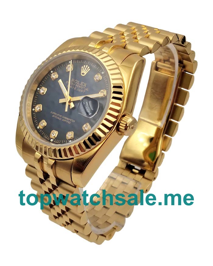 UK AAA Rolex Datejust 16238 36 MM Blue Dials Men Replica Watches