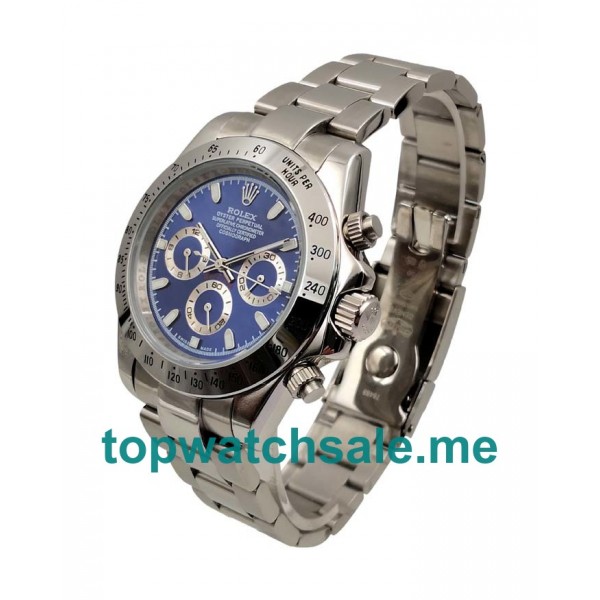 UK AAA Rolex Daytona 116520 40 MM Blue Dials Men Replica Watches