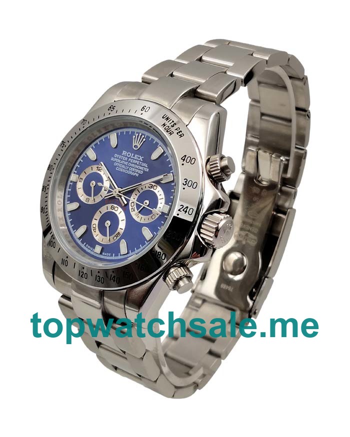 UK AAA Rolex Daytona 116520 40 MM Blue Dials Men Replica Watches